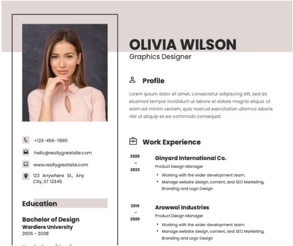 Free Graphics Designer Resume Templates