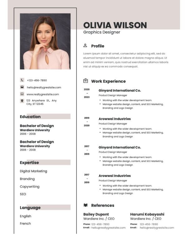 Free Graphics Designer Resume Templates