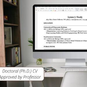 PhD Application CV Templates 2