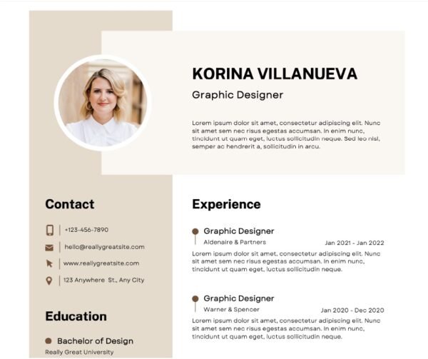 Professional Graphic Designer Resume Template